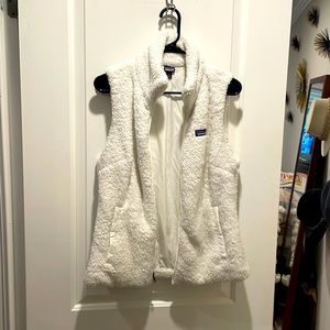 Patagonia white fluffy vest